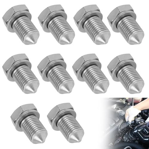 UOSIWYA 10 viti di scarico dell'olio con anello di tenuta, vite di scarico dell'olio M14, vite di scarico dell'olio, guarnizione per auto