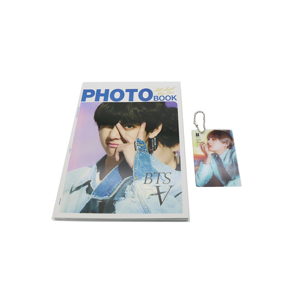 Bangtan Boys BTS Photo Book with BTS Mini Photo Key Chain Card (V