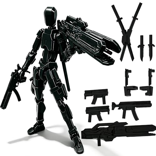 Image of Dumwick 2026 New Titan13 Action Figure,Lucky Robot 13 Action Figure,3D Printed Multi Jointed Action Figures for Adults,Desktop Decorations(Black)