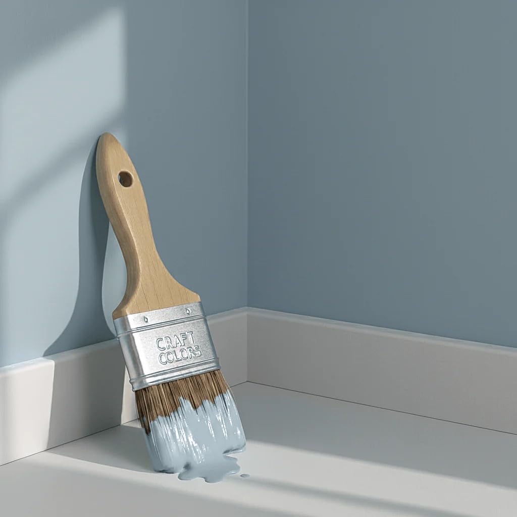 Craft Colors® 5L hochwertige Wandfarbe edelmatt, Kreidefarbe made in Germany, DESIGN Collection No. 521 pastell blau