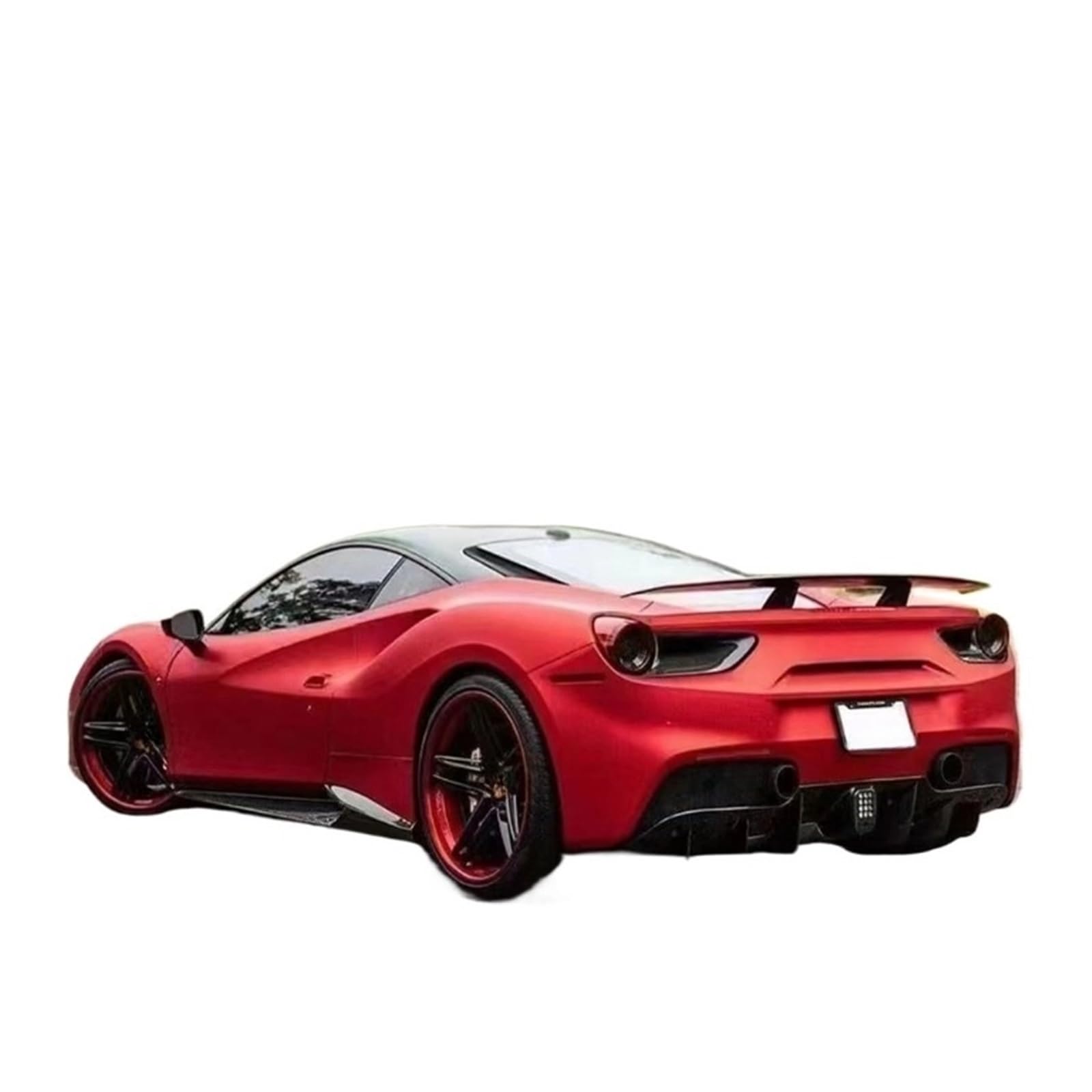 Zderzak przedni i tylny samochodu kompatybilny z zestawem tuningowym Ferrari 488 Auto Racing Car Styling, prawdziwy zestaw karoserii z włókna węglowego, przedni zderzak i tylny dyfuzor oraz spó