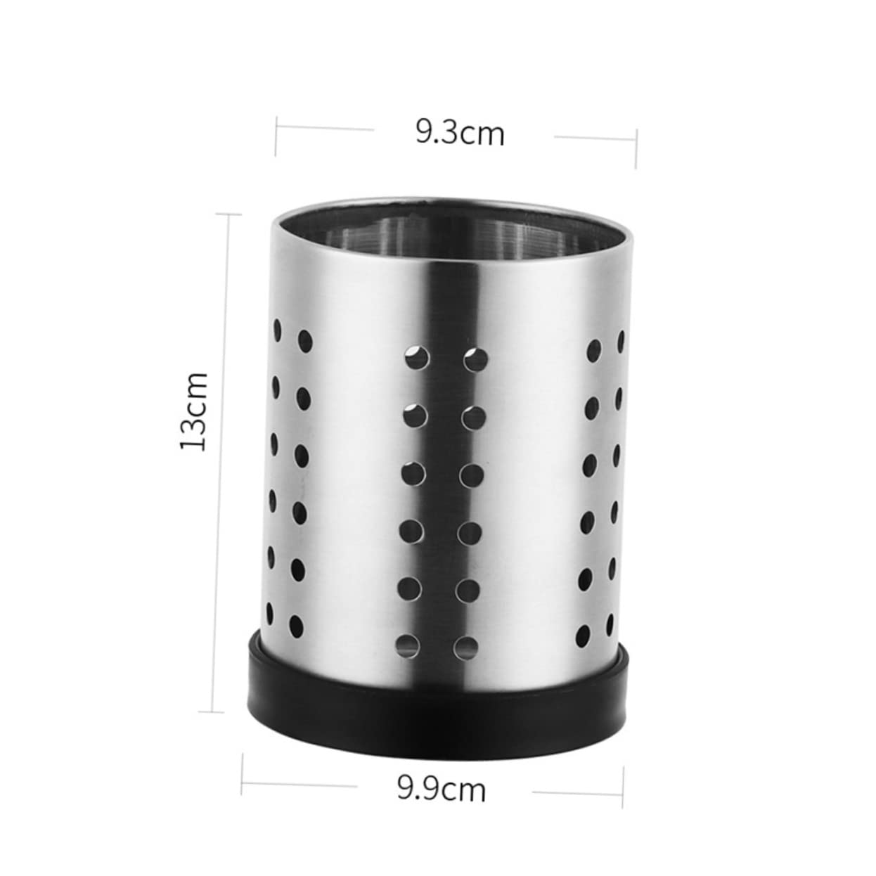 HAKIDZEL Stainless Steel Utensil Holder Chopstick Storage Organizer with Removable Base Drain for Kitchen Countertop Forks Spoons Utensils