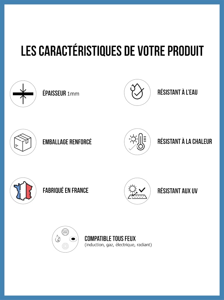 Fond de hotte/Crédence INOX brossé- 7 Tailles - Hauteur 75 cm x (Longueur 100 cm)