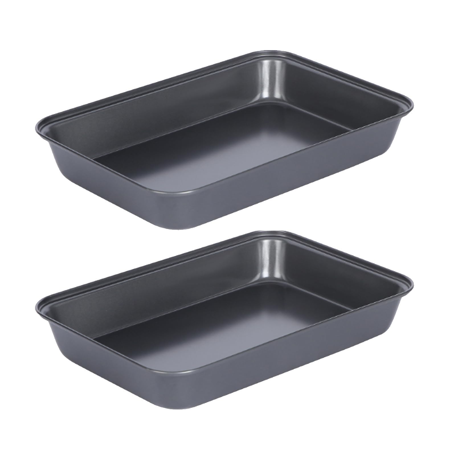 Xelmorant 2 Pcs Non-Stick Baking Trays, Oven Trays, Durable Carbon Steel Bakeware with Non-Stick Coating for Easy Release, Oven Tray for Roasting and Baking in The Oven (32x22x5cm)