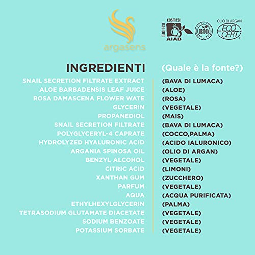 Argasens Siero Viso alla Bava di Lumaca, con Olio