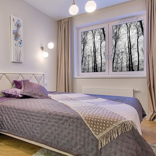 Película para ventana privacidad diseño árbol negro 17.7'' x 78.7'' miniatura 6