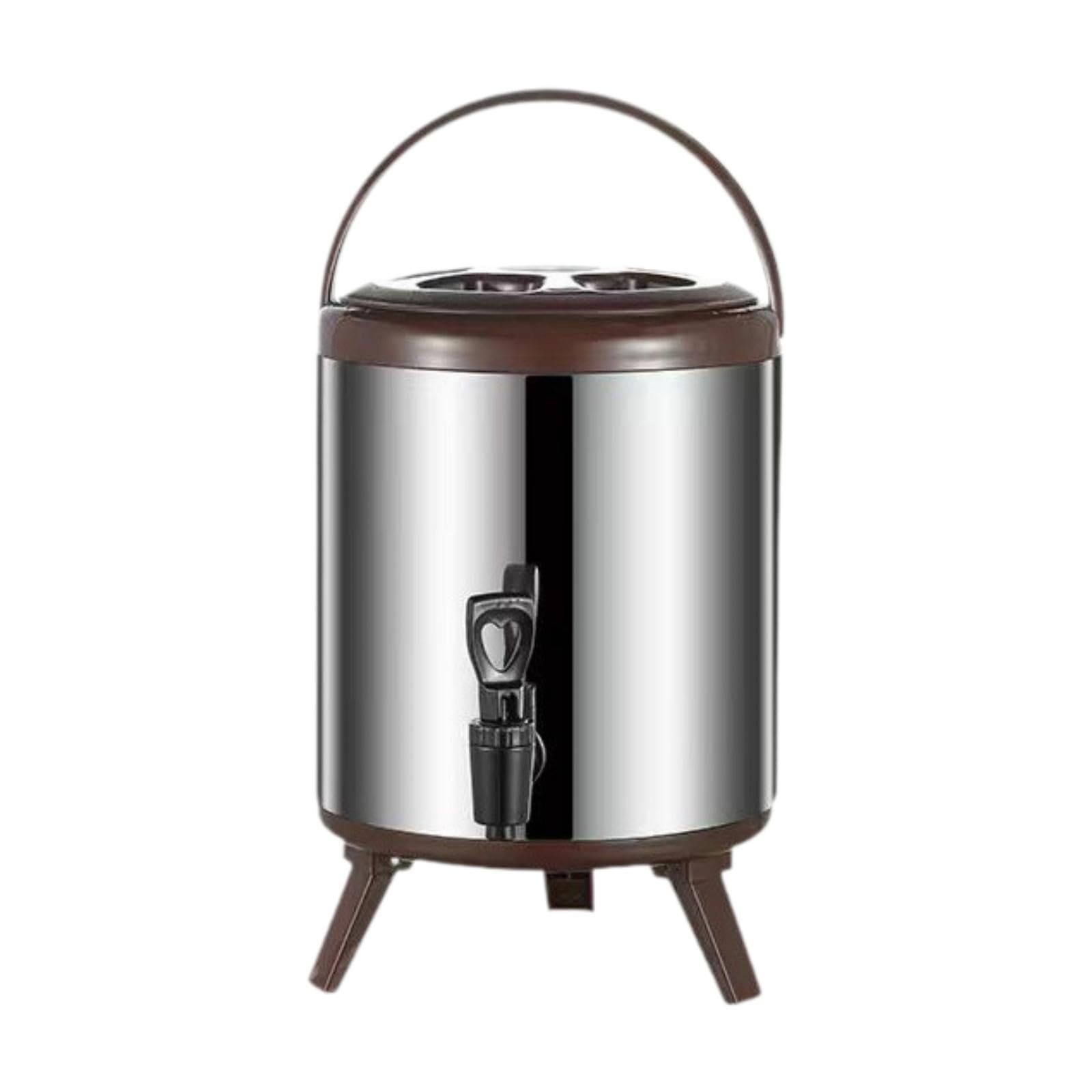 Dispensador de Bebidas Calientes Botella Térmica Cubo Multifuncional Aislante Barril con Grifo de Acero Inoxidable Y Tapa Sellada Adecuado para, 10 litros
