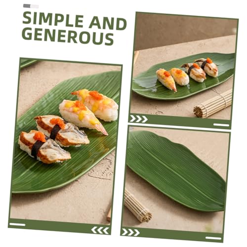 Set de platos cerámicos rectangulares para sushi 12 pulgadas miniatura 5