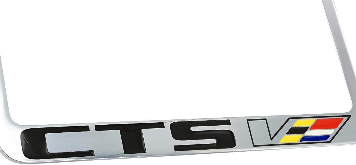 License Frame Inc. Cadillac CTS-V Chrome Plated Metal License Plate Frame Holder
