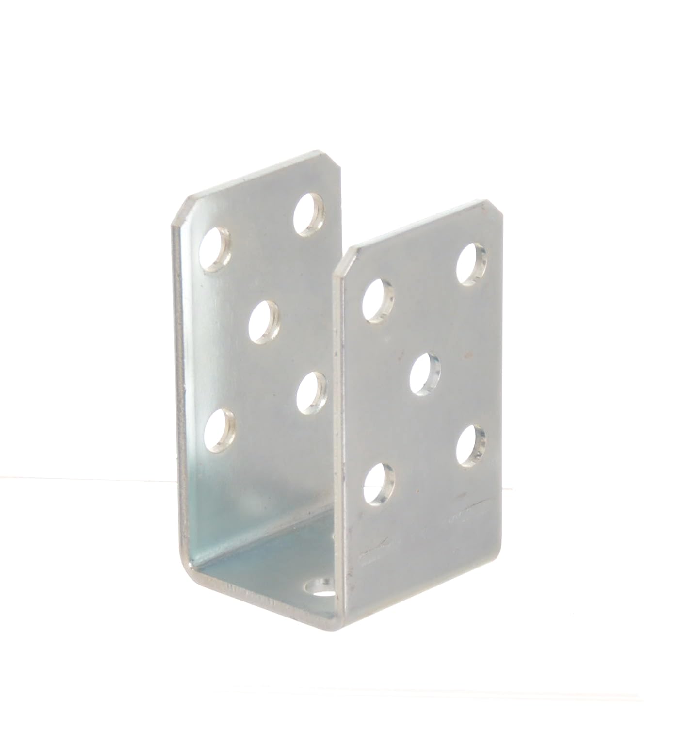 Supporto per pali a U, 50 mm, da avvitare, zincato a caldo, 4 mm, in acciaio, a forma di U, supporto per pali per costruzione in legno, ideale per terrazze, tettoie
