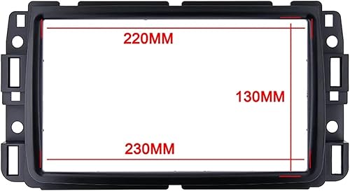 Miniatura 5 de Marco de radio de coche doble DIN compatible con Chevr olet Aveo Lova Captiva Epica 06-11 Kit de panel de radio de coche Kit de radio