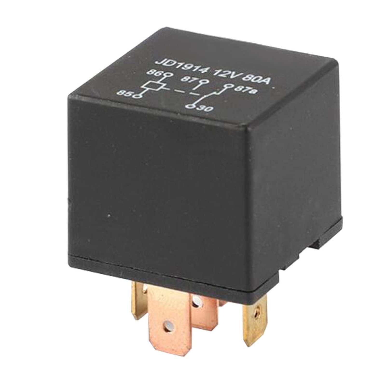 QEFHSVVZE Automotive Relay JD1914 80A/40A 12V/24V 4 Feet 5 Feet Copper Small Waterproof Relay Lighting Controller(4Pin 40A 24V)