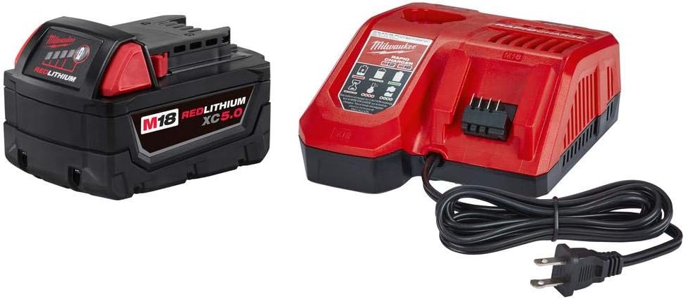 Milwaukee 48-59-1850 M18 18-Volt Lithium-Ion XC Starter Kit with (1) 5.0Ah Battery and Charger