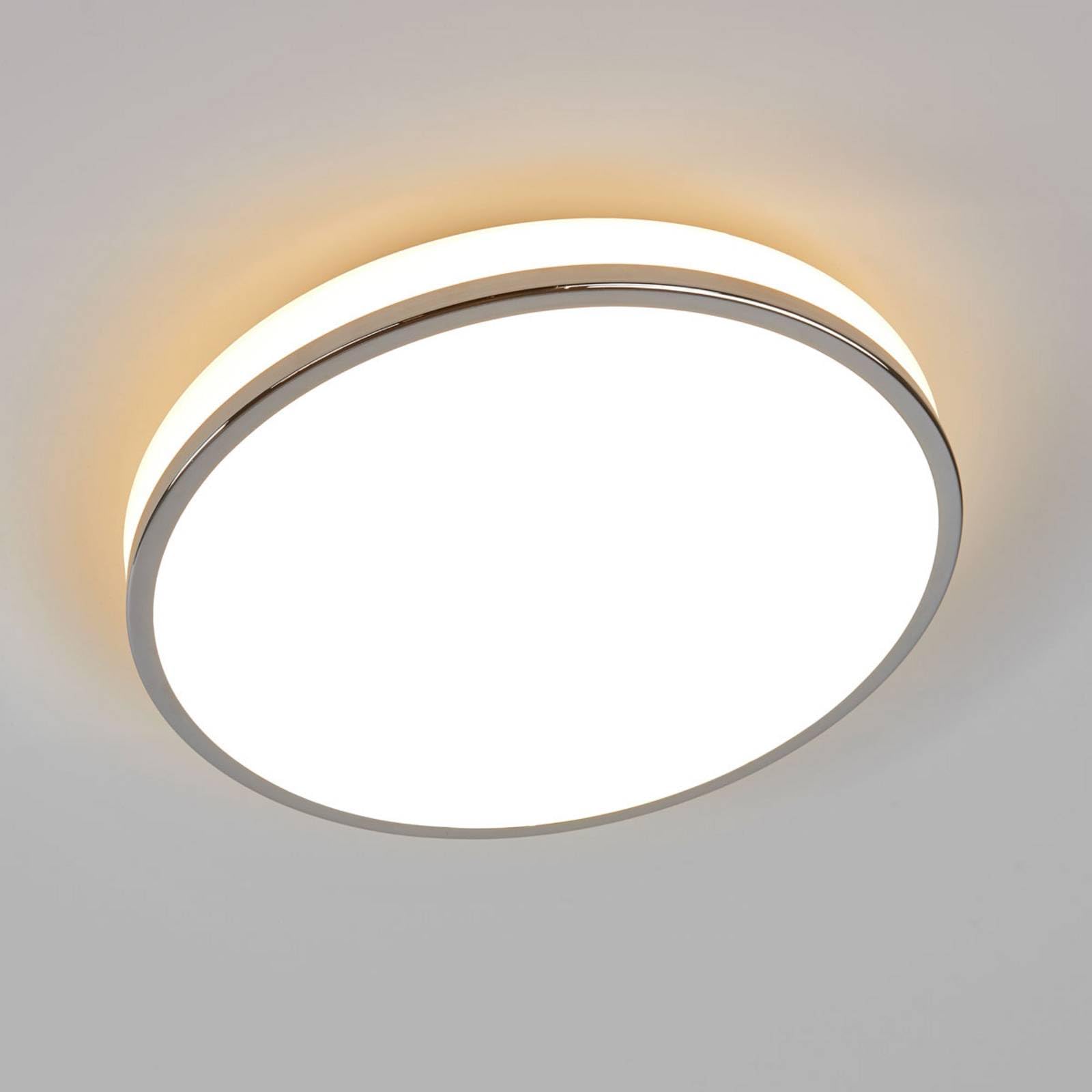 Lindby LED Deckenlampe Lyss (spritzwassergeschützt (Modern) in Weiß aus Glas (1 flammig,) - Bad Deckenleuchte Lampe Badezimmerleuchte
