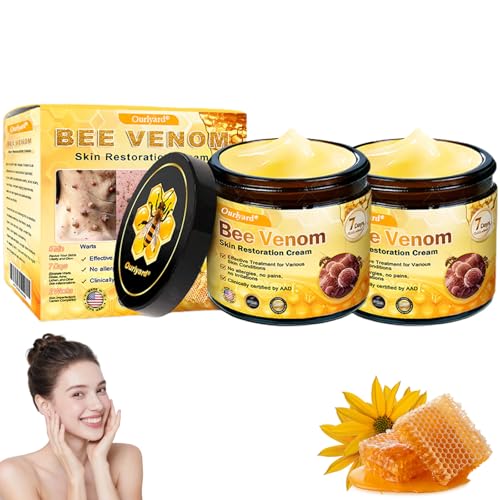 Bee Venom Skin Restoration Cream Professional Bee Venom Skin Treatment Cream bee venom Comprehensive cream Repair Moisturize and lift 3 in 1 for All skin Types (2 Bottle)