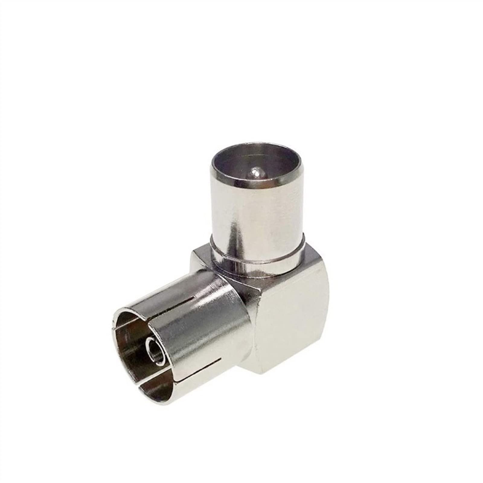 Conector de ángulo recto coaxial para evitar cables doblados con adaptador de antena RF macho