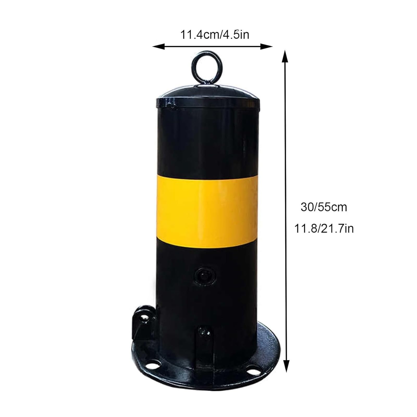Borne de sécurité amovible et robuste avec verrouillage - Balise de signalisation métallique avec bande réfléchissante pour la protection des allées, la sécurité routière et le contrôle du s