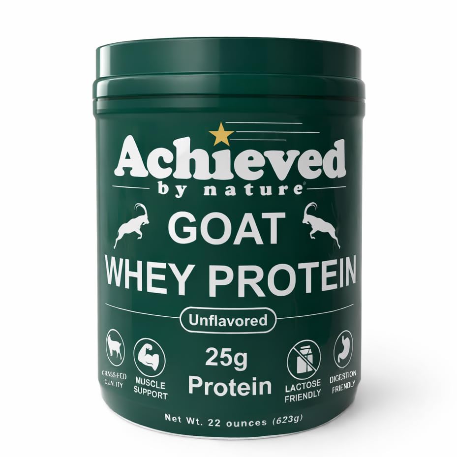 Nature's Diet Achieved Unflavored Instantized Goat Whey Protein Powder from
