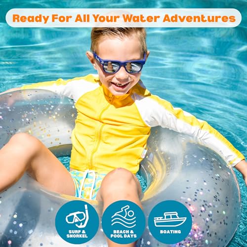 Image of SwimZip Boys' Long Sleeve Rash Guard & Swim Shorts Set - UPF 50+ Sun Protection