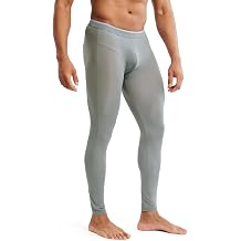 MIZOK Mens See Through Mesh Compression Pants Ice Silk Yoga Slim Leggings Tights