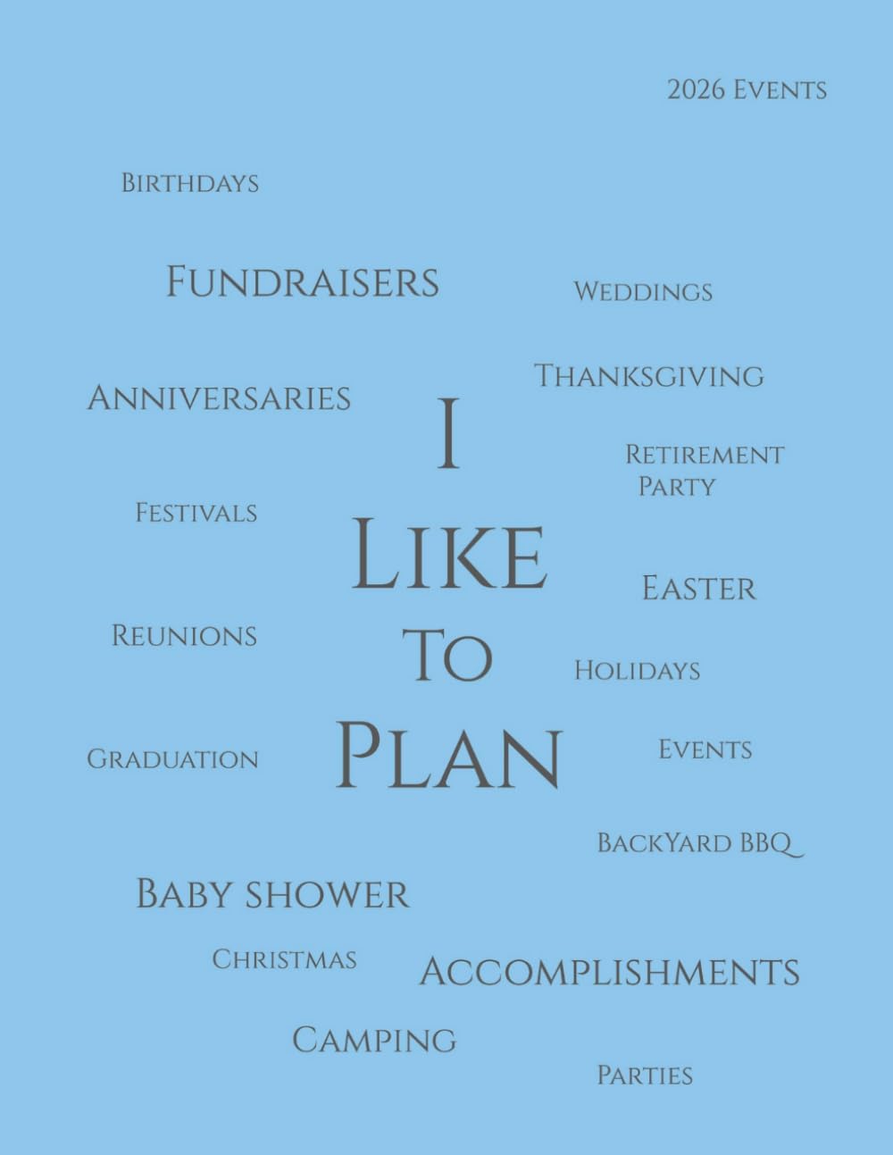 Undated Event Planner