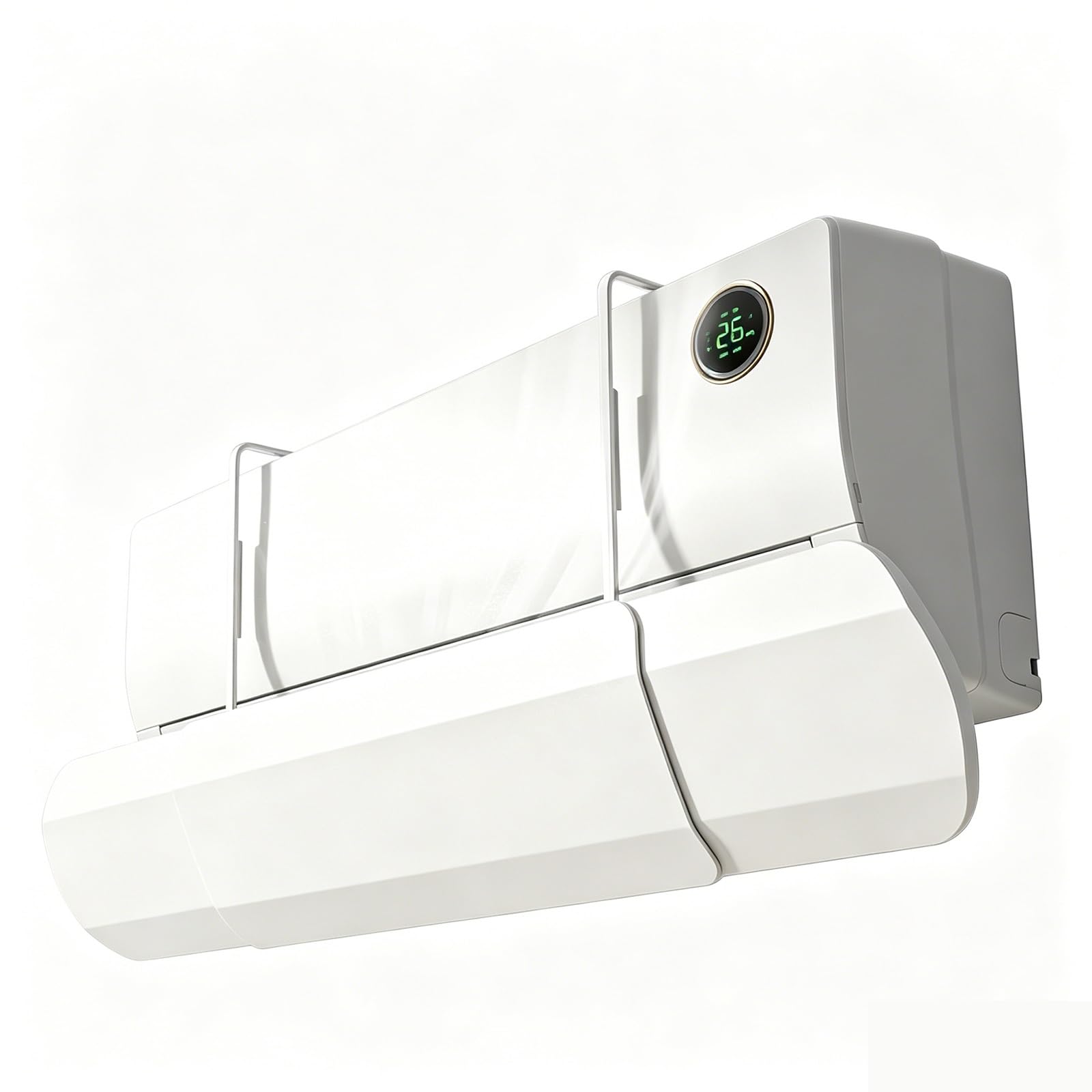 Retractable Air Conditioner Deflector, 22.8-36.2 in Adjustable AC Vent Deflector for Wall Units, Hook-On Installation