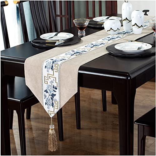 Chemin de table de 240 cm de long rustique pour linge de table mariage et fêtes