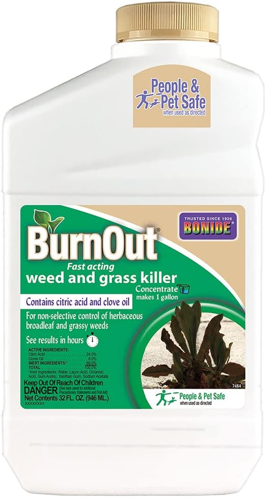 Bonide BurnOut FastActing Weed & Grass Killer, 32 oz