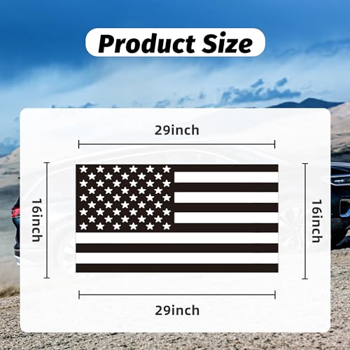 Image of Rear Quarter Window American Flag Decals for Car SUV Trucks | Universal Matte Back USA Flag Side Window Vinyl Sticker, Free Installation Tools (A Pair)