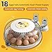 DEZHXHE 18 Egg Incubators for Hatching Eggs, Automatic Egg Turner and Egg Candle Tester, 360 Degree View, Farm Poultry Egg Incubator for Chicken Duck Goose Quails Eggs