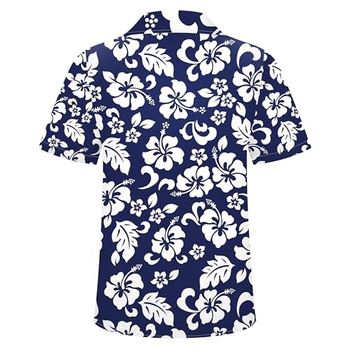 Image of Hawaiian Shirt for Men Tropical Shirts Summer Beach Button Down Short Sleeve Luau Aloha Floral Cruise Vacation Outfit 2026