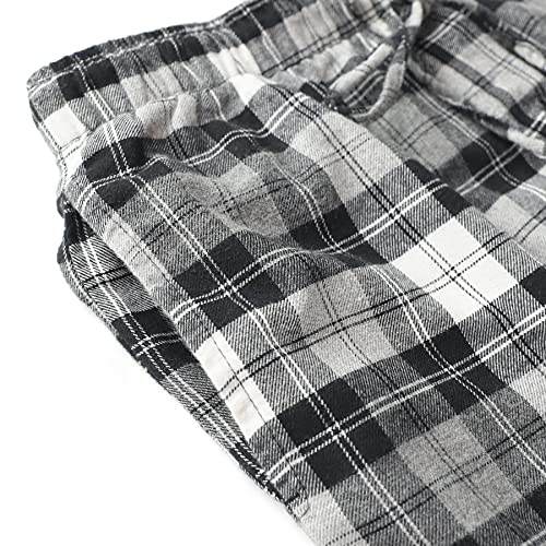 Dubinik Men's Plaid Flannel Pajamas Pants 100% Cotton Fleece Soft Lounge Sleepwear Lightweight Pajama Bottoms with Pocket4