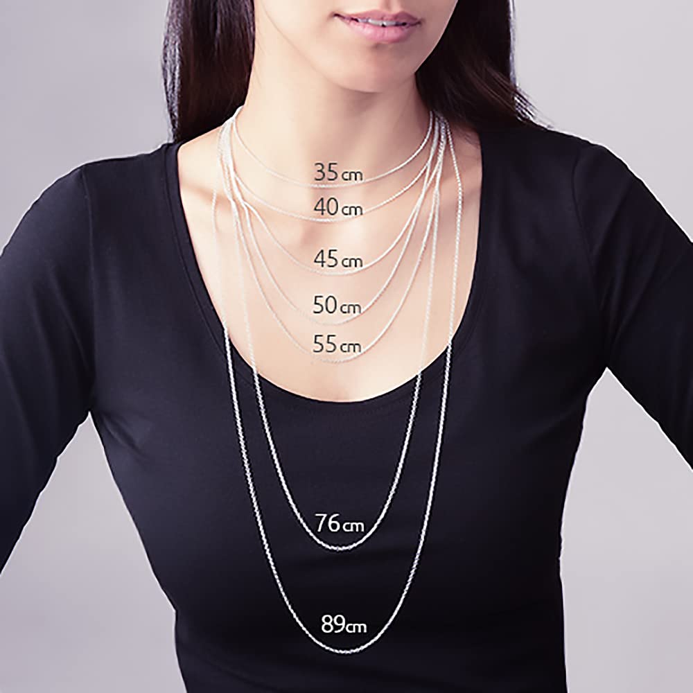 MyNameNecklace Spersonalizowany klasyczny naszyjnik z imieniem - wykonany na zamówienie wisiorek Metale szlachetne i złoto - biżuteria prezent dla kobiet e Srebro, cod. 101-01-055