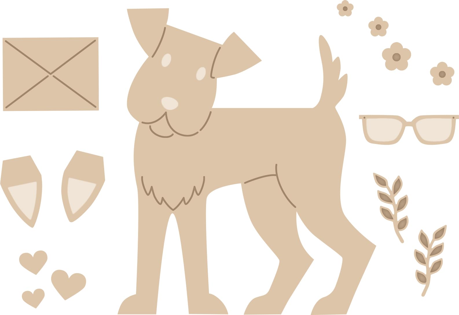 Creative Expressions Sue Wilson Pet Pals Buddy Craft Die, Brown, 3.5 x 2.9 in
