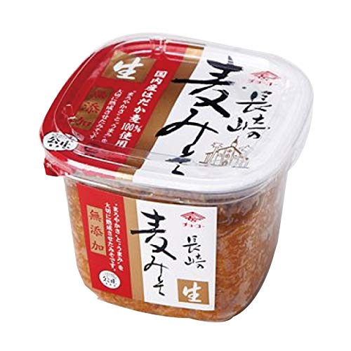 チョーコー 無添加 長崎麦みそ 500g×1個 ★ 宅配便 ★ 国産のはだか麦を使用した、九州ならではの麦みそです。 ☆熟成後に熱処理を行っていない「生(なま)みそ」ですので、みそ本来の風味と香りが引き立つ逸品です。