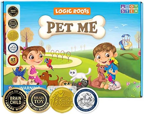 Logic Roots Pet Me Multiplication and Division Game - Fun Math Board Game for 5 - 9 Year Olds, Easy Start STEM Toy, Perfect Educational Gift for Kids (Girls & Boys), Homeschoolers, Grade 1 and Up