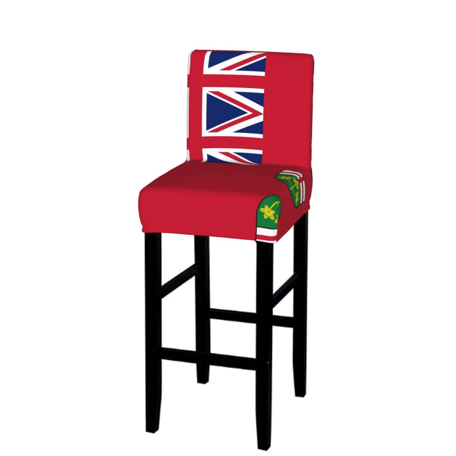 CNTDBU Ontario Flag Bar Stool Cover-Stretchy Chair Slipcover for Kitchen