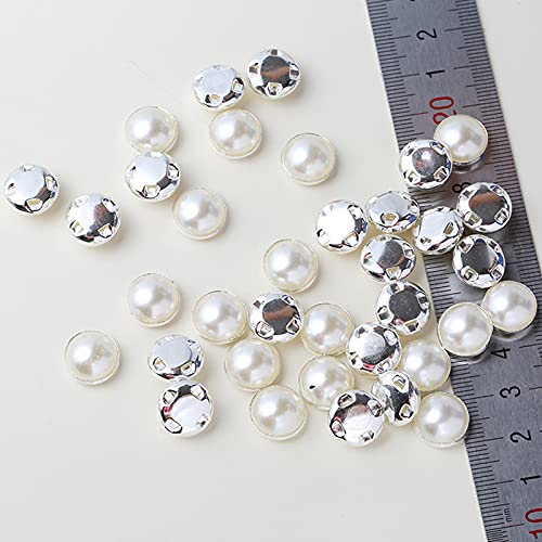6 mm 8 mm, 10 mm, 12 mm naai op parels voor jurken met klauw goud