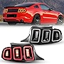 ROXX Full Led Tail Lights Assembly for 2010 2011 2012 2013 2014 Ford Mustang, Led Mustang Tail lights Replacement w/ Led Red Sequential Turn Signals,DRL, Led Reverse Lights, Driver & Passenger Side