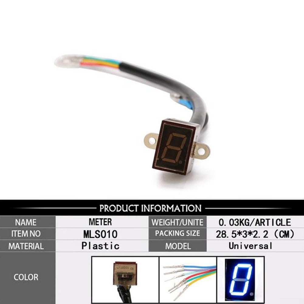 Zuverlässige LED-Motorrad-Ganganzeige, blaues Display für einfache Verfolgung
