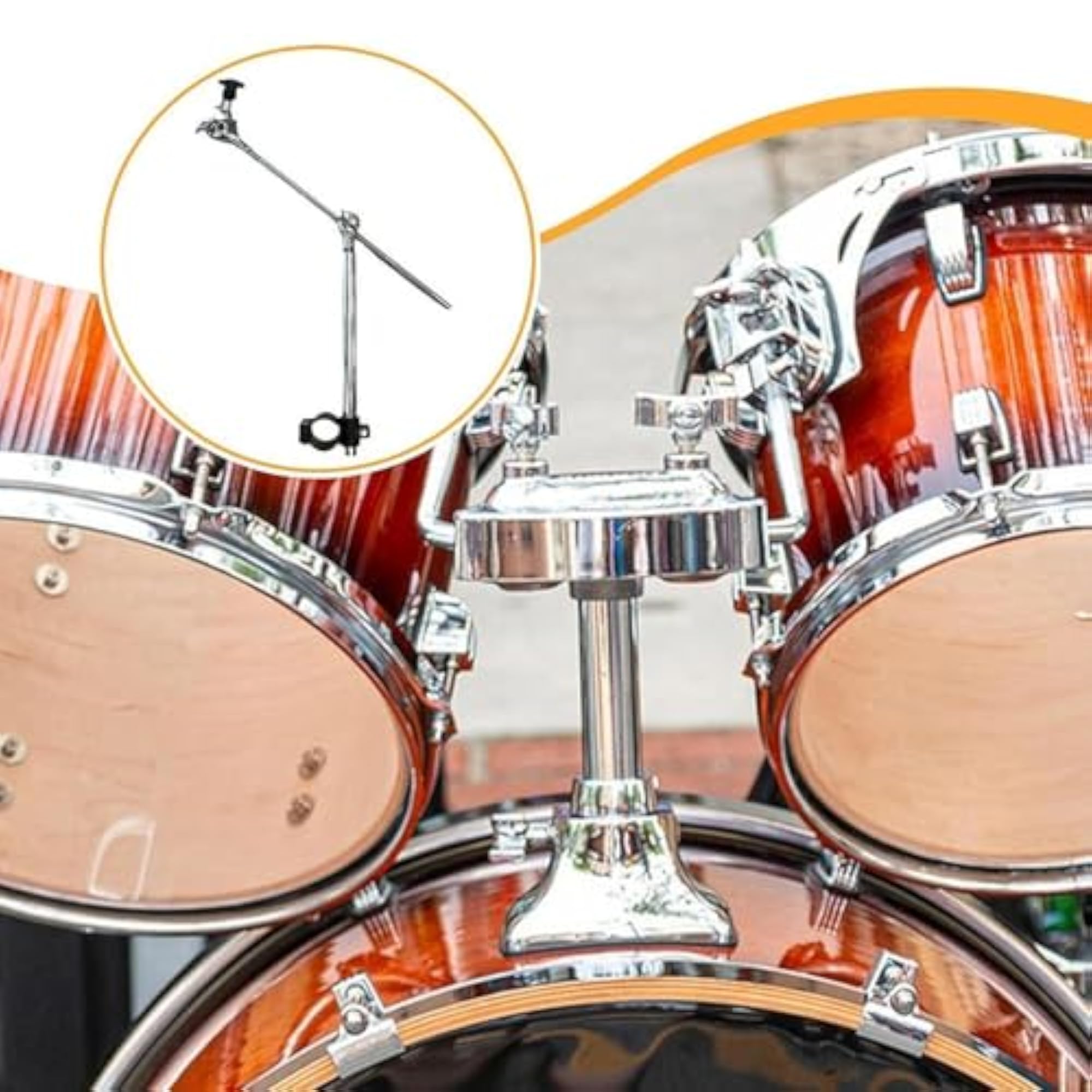 Cymbal Arm Rod, Adjustable Sturdy Bracket for Drums