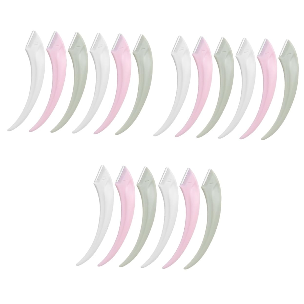 FOMIYES 3sets e Eyebrow Trimmer Scissors Face Hair Removal Device Beauty Tool Portable Easy to Carry 6pcs*3