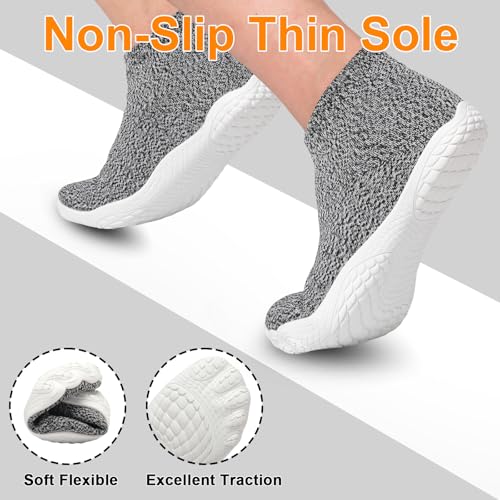 Image of Barefoot Socks Shoes for Women Men | Wide Toe Box, Zero Drop Feel, Slip-On Sock Fit, Durable Rubber Sole, Removable Insole, for Gym, Beach, Travel, Outdoors