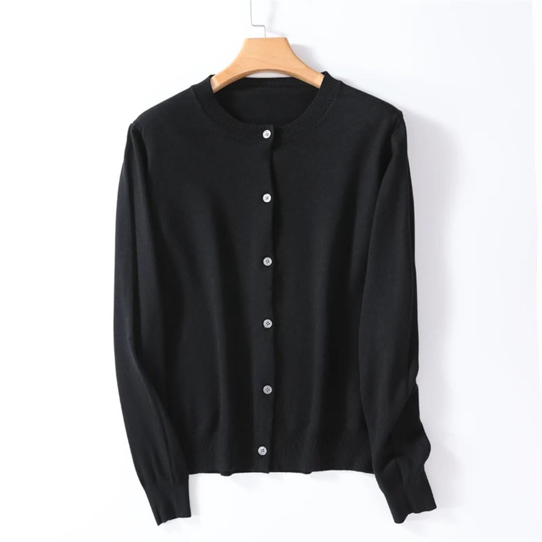 Cardigan da donna a maniche lunghe in cashmere lavorato a maglia