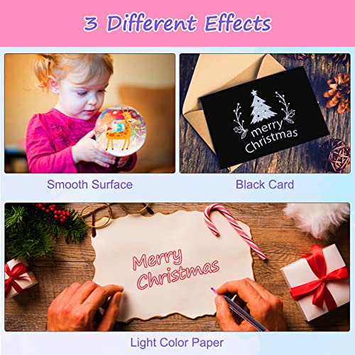 TEVILIK Glitzerstifte Magische Stifte Geschenke für Mädchen, Adventskalender Mädchen Kinder, 12 Outline Stifte Metallic Zauberstifte für Scrapbooking, Basteln Mädchen Geschenke 4-12 jahre – Bild 7