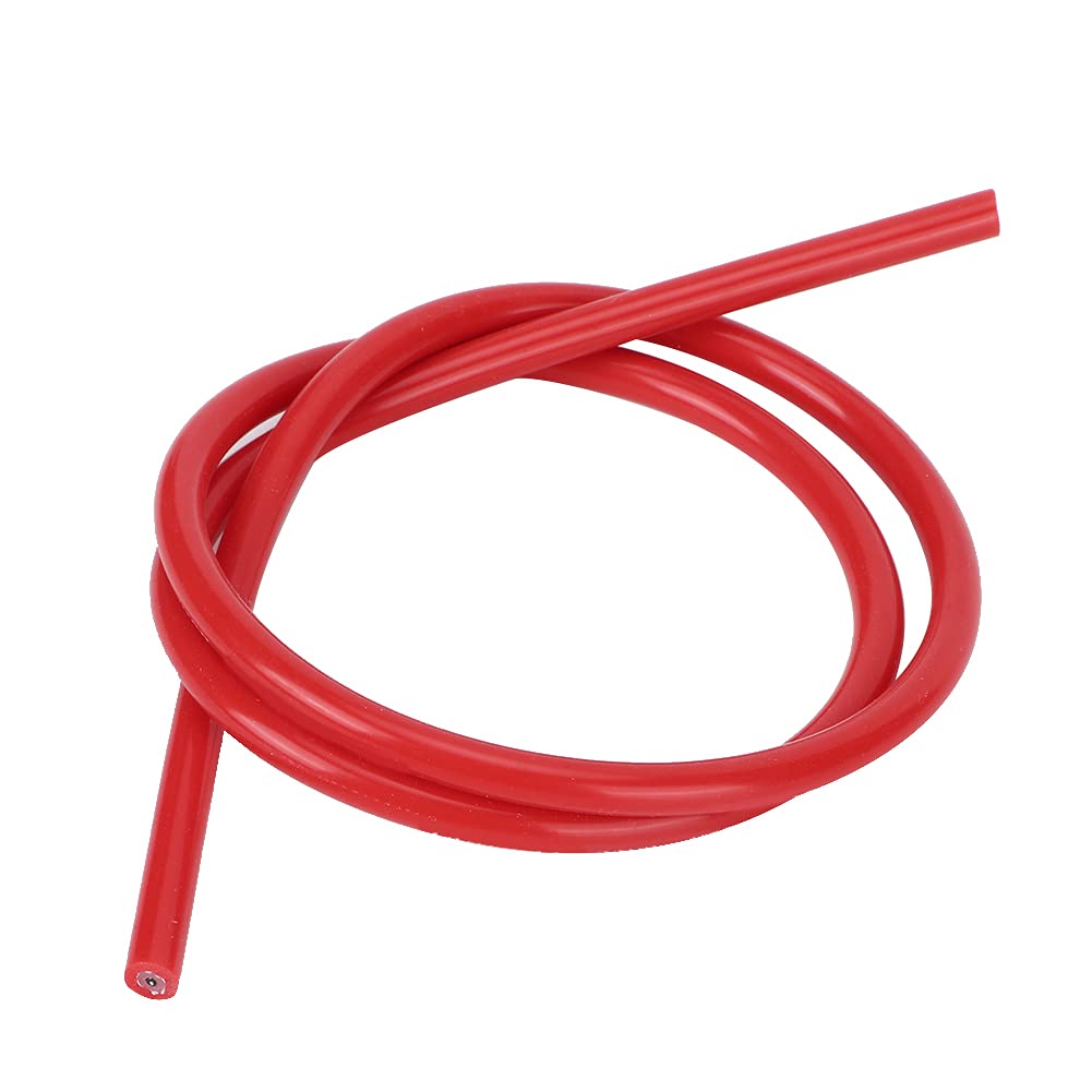Przewód zapłonowy Qiilu 2 szt. Kabel zapłonowy samochodu 8mm 1m Długość Przewód zapłonowy z węglika krzemu (czerwony)