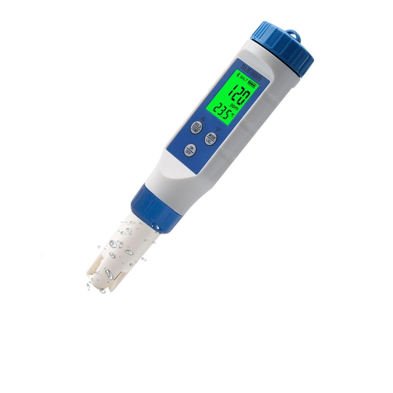 Tester della qualità dell'acqua Digital Smart Misuratore di salinità acqua di mare Monitor del tester del sale for acquari Piscina Acquario di pesci Acquacoltura 0.1-200ppt per acqua potabile, acquari
