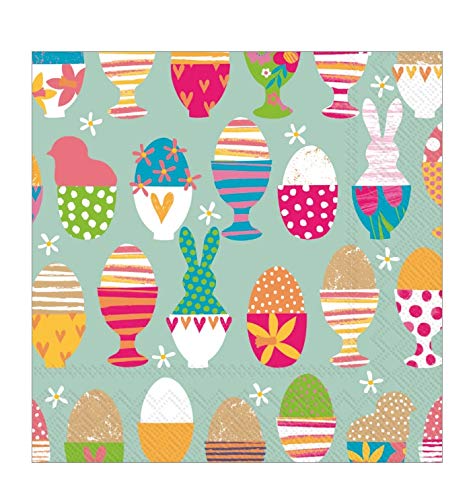 Cocktail Napkins Paper Napkins Decorative Disposable Easter Decorations Funny Easter Eggs Beverage Napkins 5 x 5 Pak 40