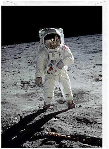 Apollo 11 Astronaut Walking on The Moon - Greeting Card