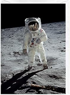 Apollo 11 Astronaut Walking on The Moon - Greeting Card